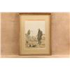 Image 13 : 4pc Ab Frost Signed Original Ink Drawing Framed Hunting Prints & Utica Duxbak Tin Sign Art Lot