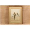 Image 18 : 4pc Ab Frost Signed Original Ink Drawing Framed Hunting Prints & Utica Duxbak Tin Sign Art Lot
