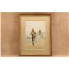 Image 21 : 4pc Ab Frost Signed Original Ink Drawing Framed Hunting Prints & Utica Duxbak Tin Sign Art Lot