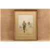Image 22 : 4pc Ab Frost Signed Original Ink Drawing Framed Hunting Prints & Utica Duxbak Tin Sign Art Lot
