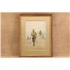 Image 23 : 4pc Ab Frost Signed Original Ink Drawing Framed Hunting Prints & Utica Duxbak Tin Sign Art Lot