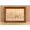 Image 29 : 4pc Ab Frost Signed Original Ink Drawing Framed Hunting Prints & Utica Duxbak Tin Sign Art Lot