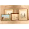 Image 3 : 4pc Ab Frost Signed Original Ink Drawing Framed Hunting Prints & Utica Duxbak Tin Sign Art Lot