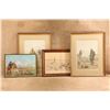 Image 4 : 4pc Ab Frost Signed Original Ink Drawing Framed Hunting Prints & Utica Duxbak Tin Sign Art Lot