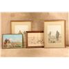 Image 5 : 4pc Ab Frost Signed Original Ink Drawing Framed Hunting Prints & Utica Duxbak Tin Sign Art Lot