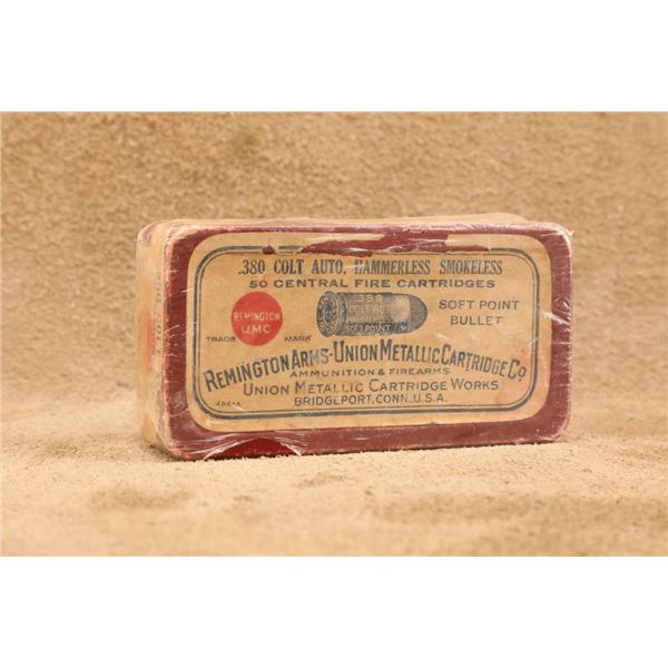 Full Sealed 2-piece Box 1920s Remington-umc .380 Colt Auto Ammunition