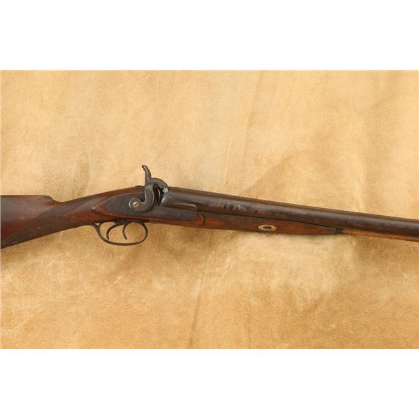 Isaac Hollis & Sons 12 Ga 32" Stub Twist Steel Percussion Double Gun Antique