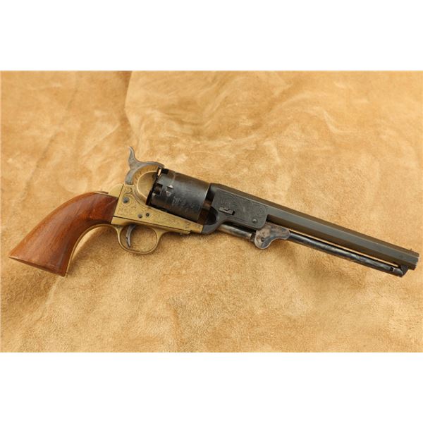First Year Engraved F.Lli Pietta 1851 Navy .36 Cal 7 1/2" Single Action Percussion Revolver 1974