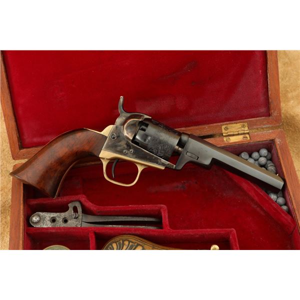 Cased A. Uberti 1849 Pocket Wells Fargo Model .31 Cal 4" Percussion Revolver Mfd 1996