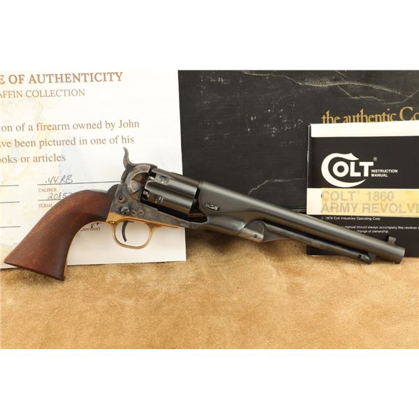John Taffin Collection 2nd Gen Colt 1860 Army .44 Cal 8" Fluted Cylinder Percussion Revolver