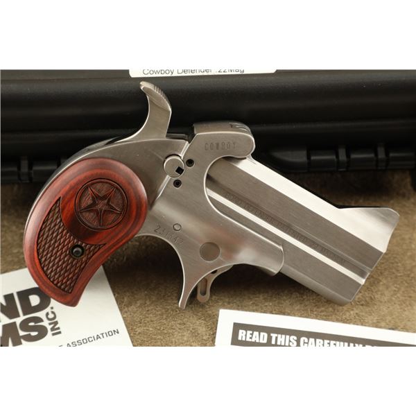 Bond Arms Cowboy Defender Derringer .22 Magnum 3" Double Shot Pistol & Case