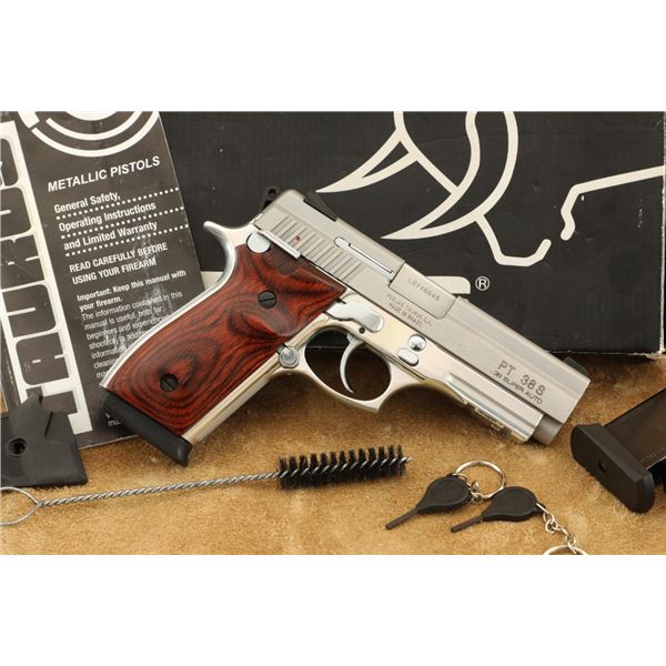 Taurus Model Pt-38s .38 Super 4.25" Stainless Semi-auto Pistol With 3 Mags & Box