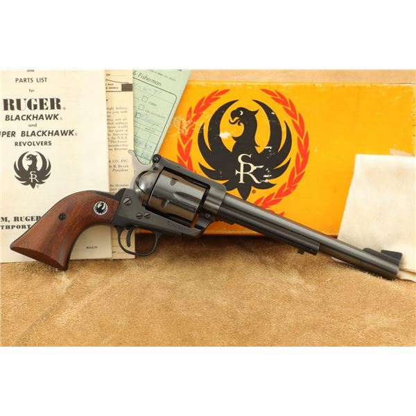 Ruger Old Model 3-screw Blackhawk .30 Carbine 7.5" Single Action Revolver, Mfd 1970 C&r