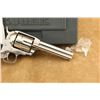 Image 6 : High Polish Stainless Ruger Vaquero Kbnv-44 .45 Colt 4 5/8" Single Action Revolver, 1996