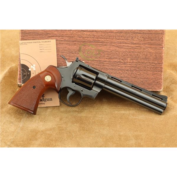 Colt Python Model I3660 Blue 6" .357 Magnum Double Action Revolver, Mfd 1977
