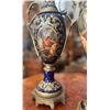 Image 8 : Spanish Sèvres Three Cobalt Blue and Gilt Porcelain Vases with Hand-Painted Classical Scenes