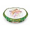Image 3 : Sèvres Porcelain Jewelry Box with Hand-Painted Cherubs, Gilded Accents, Green and White Design