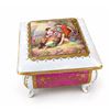 Image 1 : Limoges France Porcelain Footed Box With Hand-Painted Romantic Scenes and Gold Trim