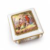Image 3 : Limoges France Porcelain Footed Box With Hand-Painted Romantic Scenes and Gold Trim