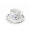Image 3 : La Rose Des Sables Limoges Fine Porcelain Cups and Saucers Set of 6 Blue Floral