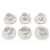 Image 2 : La Rose Des Sables Limoges French Porcelain Cup & Saucer Set, Floral, Set Of 6