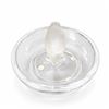 Image 10 : Sèvres France Crystal Bird Ring Dishes Frosted and Clear Glass
