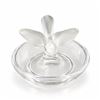 Image 2 : Sèvres France Crystal Bird Ring Dishes Frosted and Clear Glass