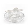 Image 3 : Sèvres France Crystal Bird Ring Dishes Frosted and Clear Glass