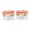 Image 1 : Limoges France Porcelain Lidded Boxes Pink Floral Raised Design