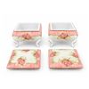 Image 4 : Limoges France Porcelain Lidded Boxes Pink Floral Raised Design