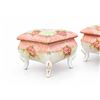 Image 5 : Limoges France Porcelain Lidded Boxes Pink Floral Raised Design