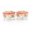 Image 6 : Limoges France Porcelain Lidded Boxes Pink Floral Raised Design