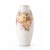 Image 1 : Limoges Porcelain Vase with Hand-Painted Floral Design and Gold Rim