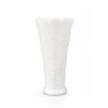 Image 6 : White Glass Hobnail Vase With Scalloped Edge And Three Matching Bowls
