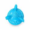 Image 5 : Blue Glazed Ceramic Three-Legged Bowl with Decorative Shell and Dolphin Motifs