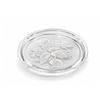 Image 10 : 4 Clear Glass Floral Embossed Coasters