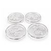 Image 11 : 4 Clear Glass Floral Embossed Coasters