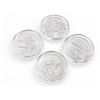 Image 1 : 4 Clear Glass Floral Embossed Coasters