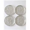 Image 2 : 4 Clear Glass Floral Embossed Coasters