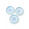 Image 6 : Blue Art Glass: One Urn-Shaped Vase and Three Round Shallow Bowls