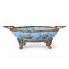 Image 7 : Sèvres Style Porcelain and Gilt Metal Footed Bowls, Blue Floral, Marked Sèvres Style