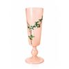 Image 3 : 3 Pink Depression Glass Pieces With Floral Etching and Hand-Painted Details