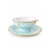 Image 4 : Limoges France La Genvillière Porcelain Bowl and Gravy Boat with Monogram and Gold Trim