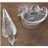 Image 8 : Val Saint Lambert Crystal Bird Sculptures, Two Pieces, Signed