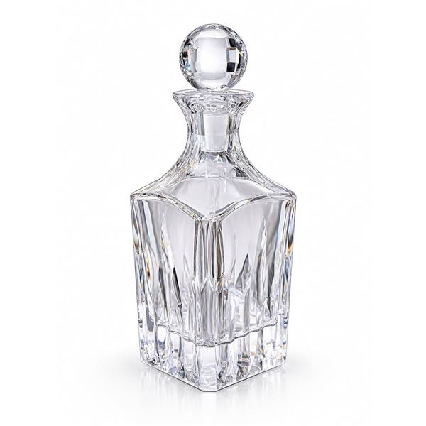 Waterford Crystal Spirit Decanter with Stopper, Square Cut Design