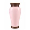 Image 3 : Decorative Pink opaline Vase with Painted Scene of Two Girls and Gold Detailing