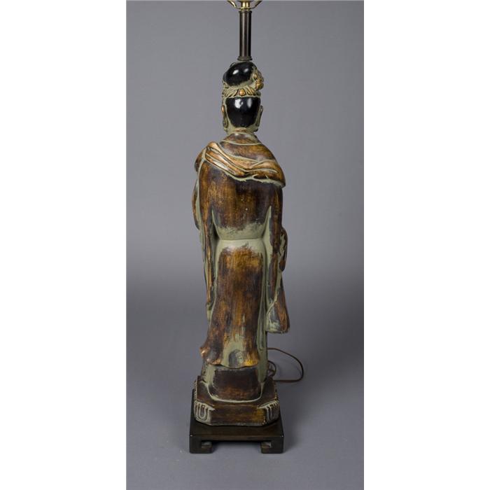 Large Vintage Asian Figural Lamp
