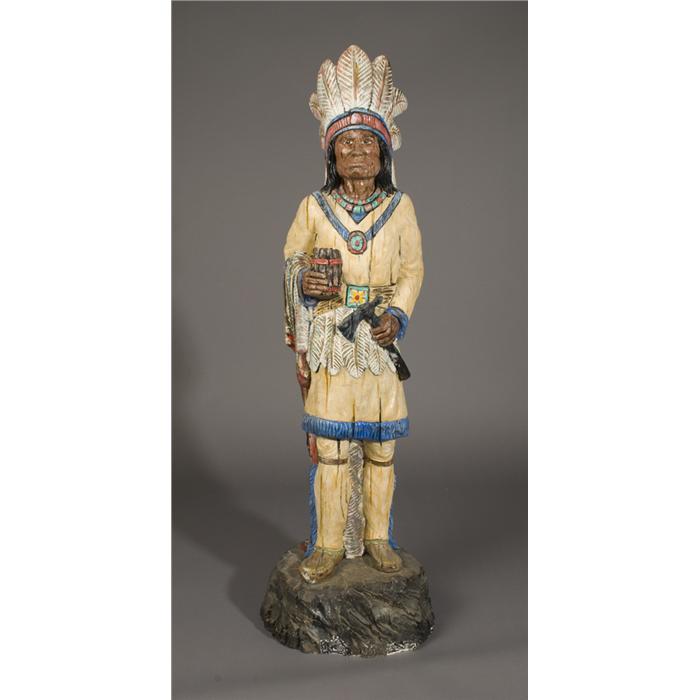 Vintage Ceramic Indian Chief Statue