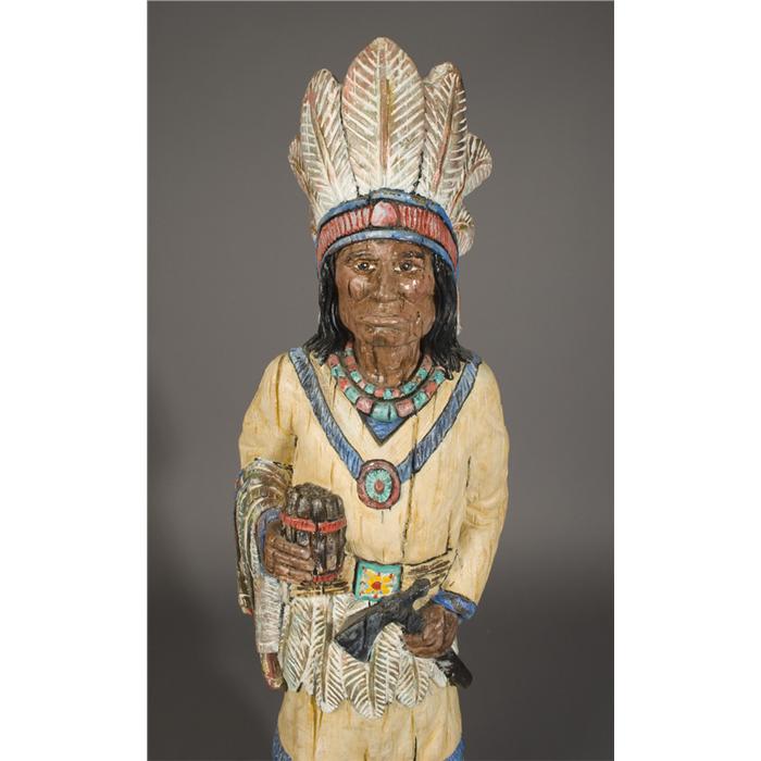 Vintage Ceramic Indian Chief Statue