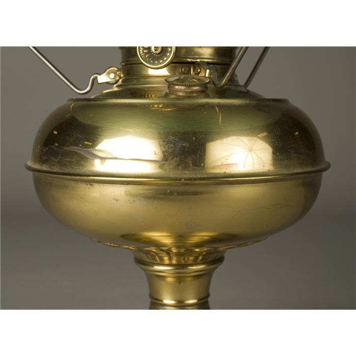 Antique Rayo Brass Oil Lamp and Shade